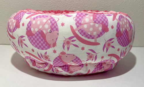 Small Round Bed Pink Rocking Horse