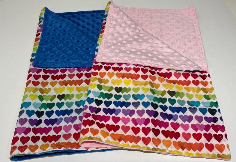 Blanket Set Colorful Hearts