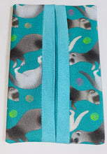 Load image into Gallery viewer, Ferret Themed Pocket Tissue Holder Teal