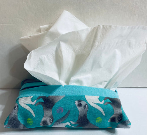 Ferret Themed Pocket Tissue Holder Teal