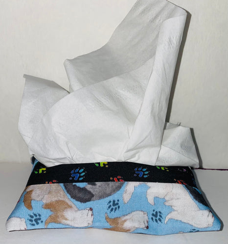 Ferret Themed Pocket Tissue Holder Blue